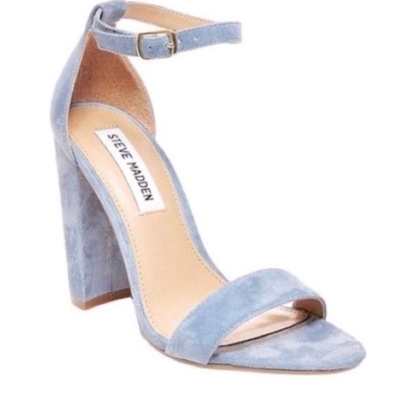 Steve Madden Blue Suede Carrson Heels - Picture 2 of 6